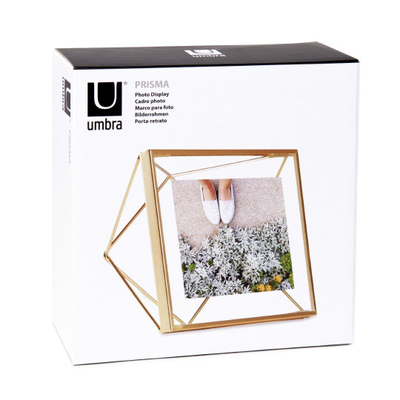 Umbra Prisma cadre photo 7x15x15cm acier or mat