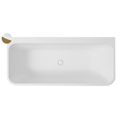 Xenz guido baignoire en solid surface 160x71x62 bicolore blanc or