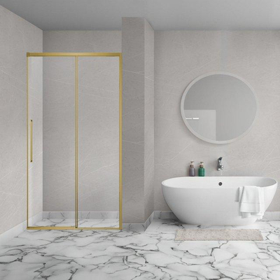 Aqua Vista Lokla Porte de niche - 130x200cm - incl. kit de montage - dore brossé