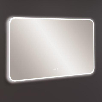 Crosswater Svelte Spiegel - 120x70cm - met LED verlichting rondom - aluminium (zilver)