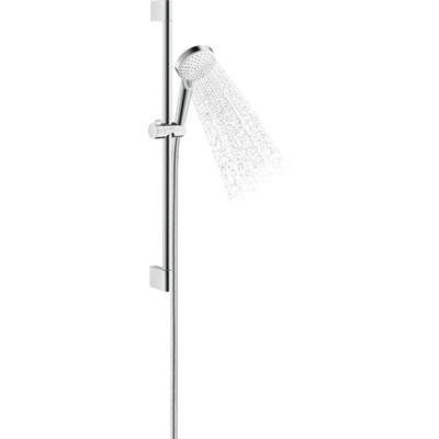 Hansgrohe Crometta Doucheset Vario - ecosmart - met Unica Croma - glijstang 65 cm wit/chroom - wit chroom