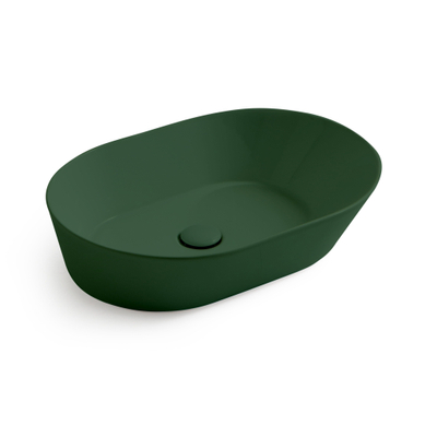 By Goof Mees Design Vasque à poser 60x42x16.5cm Ovale Vert mat