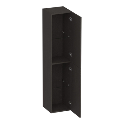 ARMATURE Trust Armoire colonne - 160x35x35cm - sans manettes de meuble avec 2 portes à ouverture gauche ou droite Anthracite Bois