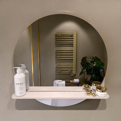 Miroir de salle de bain Mondiaz SPOT - rond 60cm - plan de miroir - couleur Rosee
