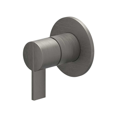 IVY Pact Afbouwdeel - voor inbouw douchemengkraan - eenhendel - ronde rozet - Geborsteld metal black PVD