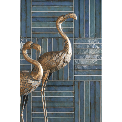 La Platera Cerámica Raku Carreau mural céramique - 35x35cm - 9.2mm - Bleu