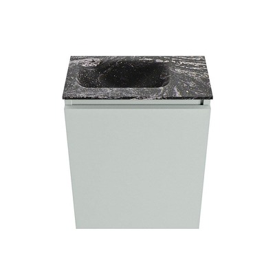 MONDIAZ TURE-DLUX Meuble de toilettes 40 cm Greey. Lavabo EDEN Lava position gauche. Avec 1 trou de robinet.