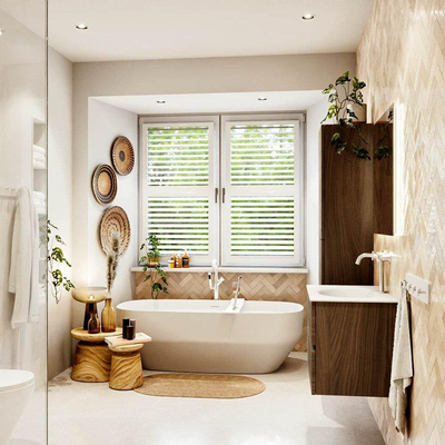 Mondiaz VICA meuble sous lavabo de salle de bains - 70cm - 2 tiroirs - lavabo Moon Talc - sans trou de robinet - Mocha