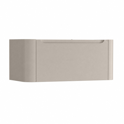 H&R badmeubelen Juice Meuble sous lavabo - 100x45x40cm - coins arrondis - 1 tiroir - poignée intégrée - beige mat