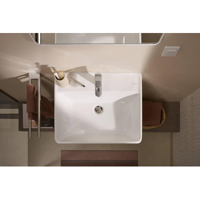 Hansgrohe Xanuia Q Lavabo suspendu - 60x48x10.5cm - céramique - 1 trou de robinet - blanc brillant