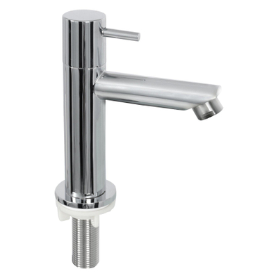 Differnz Hura fonteinset - 37.5x18.5x9cm - Rechthoek - 1 kraangat - Chromen rechte kraan - Keramiek Wit OUTLETSTORE