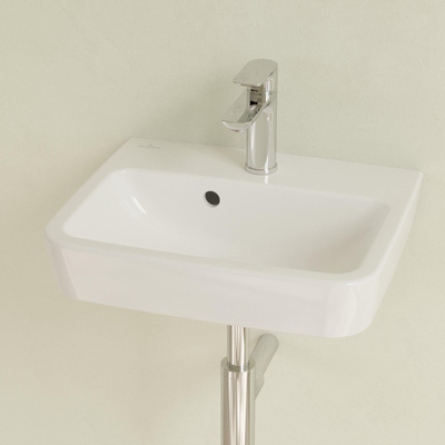 Villeroy & Boch O.novo fontein onderzijde - geslepen - 45x37cm m.1 kraangat CeramicPlus - White Alpine (glans wit)