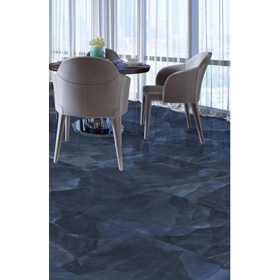 EnergieKer Onyx ek - Carrelage mural et sol - 60x60cm - rectifié - effet pierre naturelle - Blue pulido gepolijst (bleu)