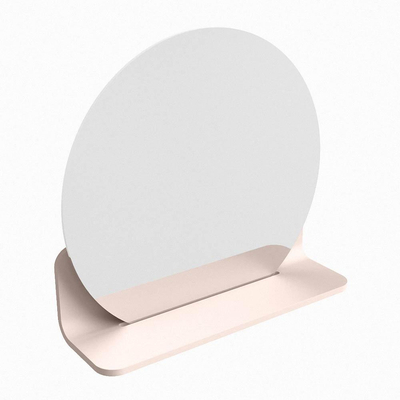Miroir de salle de bain Mondiaz SPOT - rond 40cm - plan de miroir - couleur Rosee