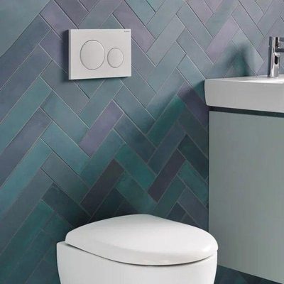 Geberit Sigma20 bedieningsplaat - 2-toets spoeling - rond - dualflush - mat wit