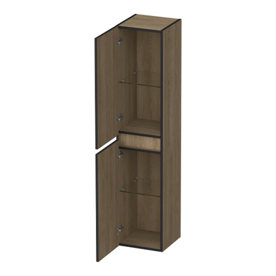 BRAUER Joy Edge armoire colonne salle de bain - 160x35x35cm - avec 2 portes sans poignée ouvrant à gauche ou à droite Sunlit