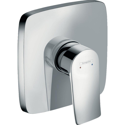 Hansgrohe Metris Afbouwdeel - voor inbouw douchekraan rechthoekig - hoogglans chroom