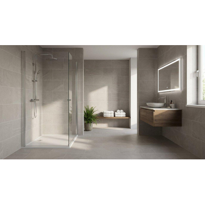 ÉCHANTILLON Terravito Alvella carreau mural et de sol - 30x60cm - Rectangulaire - 10mm - rectifié - Aspect pierre naturelle - Greige