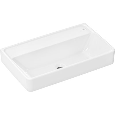 Hansgrohe Xanuia Q Wastafel/Fontein - 65x39cm - inbouw - zonder kraangaten - zonder overloop - wit glans