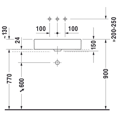 Duravit Vero lavabo à poser dessous meulé avec fixation 60x38cm sans trop-plein avec Wondergliss blanc