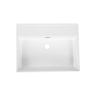 Saniclass Levina Meubelwastafel - 80.5x47x12cm - overloop - 1 wasbak - zonder kraangat - keramiek - wit glans