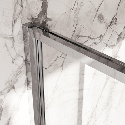 BRAUER Luminis Douchecabine - 90x90x200cm - 2-delig naar binnen draaiend - helder glas - omkeerbaar - incl. glascoating - chroom chroom