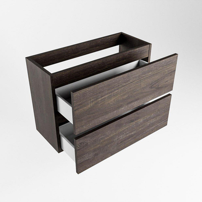 Mondiaz ADA Toiletmeubel - 70x30cm - 2 lades - zonder uitsparing - dark brown OUTLETSTORE