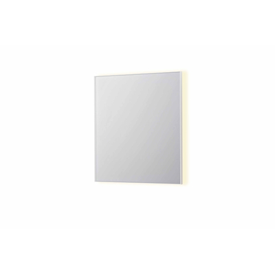 INK SP32 miroir - 70x4x80cm rectangulaire en cadre acier incl LED indir - chauffage - changement de couleur - dimmable et interrupteur - blanc mat