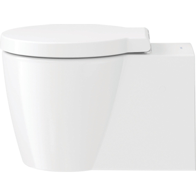Duravit Starck 1 WC-zitting 45.3x42x4.2cm met softclose met quickrelease Kunststof wit Glanzend