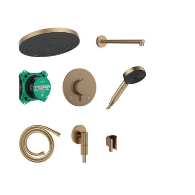 Hansgrohe Pulsify S set de douche encastré - 26cm - brushed bronze