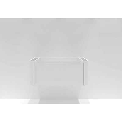 H&R badmeubelen Juice Meuble sous-vasque - 100x45x40cm - coins arrondis - 1 tiroir - poignée intégrée - blanc mat