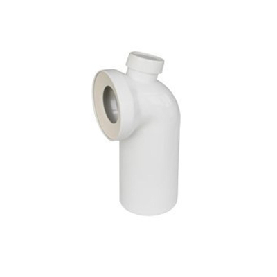 ABU coude de raccordement pour WC 90° 110mm avec raccord 40/50mm blanc