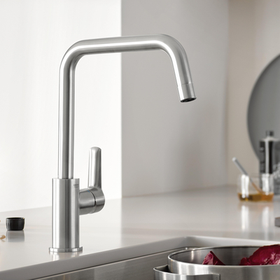 Grohe Start Keukenkraan - hoog - draaibare uitloop - Supersteel (RVS)