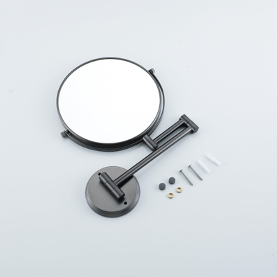 Fortifura Calvi miroir de maquillage - 20cm - rond - Gunmetal brossé PVD