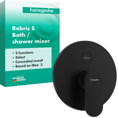 Hansgrohe Rebris S inbouw badmengkraan iBox Universal 2 mat zwart