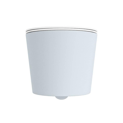 Mondiaz LAVIE WC suspendu – sans bride – 36 x 53 cm – avec abattant softclose – Clay (bleu clair/gris), abattant Talc (blanc)