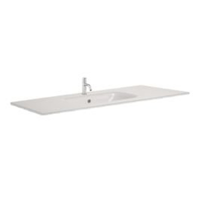 Crosswater Glide II Lavabo encastré - 100x45cm - 1 trou de robinet - verre - Ice White