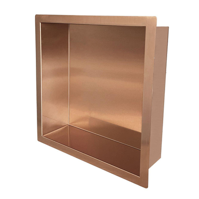 Wiesbaden Demis inbouwnis 30 x 30 x 7 cm geborsteld brons koper PVD OUTLETSTORE