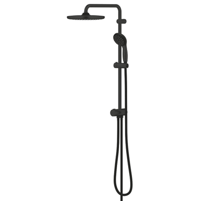 Grohe Vitalio Start Douchesysteem - 250 flex - omstelkraaan - hoofddouche 2 straalsoorten - Handdouche - 1 straalsoort - mat zwart - OUTLET UDEN