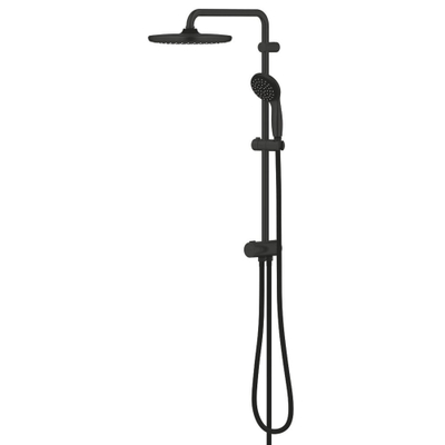 Grohe Vitalio Start Shower System Douche pluie - 250 flex - robinet inverseur - pommeau de douche 2 jets - douchette 1 jet - Noir mat