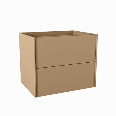 Mondiaz TENCE wastafelonderkast - 60x45x50cm - 2 lades - uitsparing midden - push to open - softclose - Oro