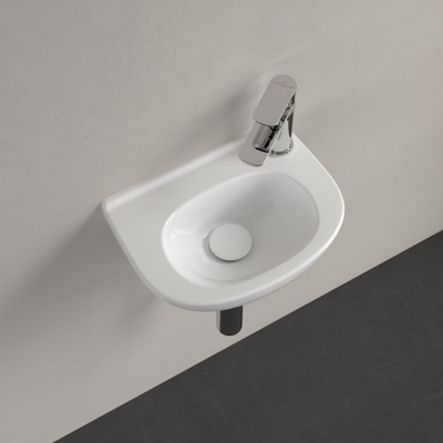 Villeroy & Boch O.novo Compact fontein 36x27,5cm zonder overloop en doortikbaar kraangat wit