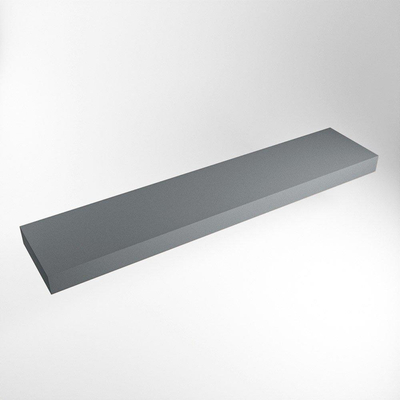 Mondiaz TOP 46 Vrijhangend Topblad - 220x46x12cm - geschikt voor waskom - Solid surface - Plata