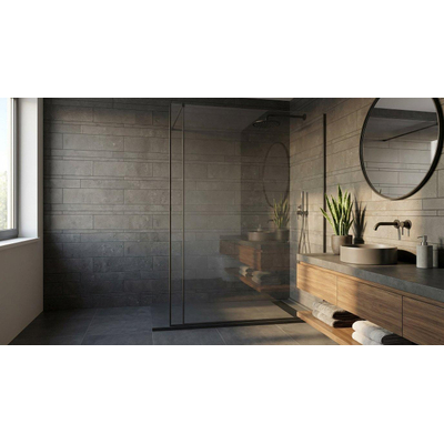Terravito Velaro carreau mural - 22x44cm - rectifié - effet béton - anthracite mat (anthracite)