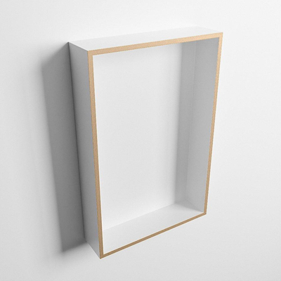 MONDIAZ EASY Nis - 44.5x29.5cm - geschikt voor in- of opbouw - 1 vak - kleur Oro | Talc