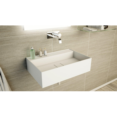 Ideavit SolidBliss Lavabo 60x40x16cm 0 trous de robinet Solid surface blanc mat