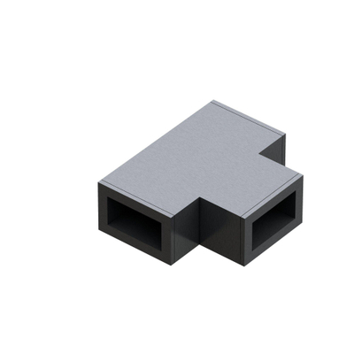 FugaFlow Eccelente Vetro T-verbindingstuk voor combinatie van stabilisatiestangen tussen vaste wand met zijwand Gunmetal