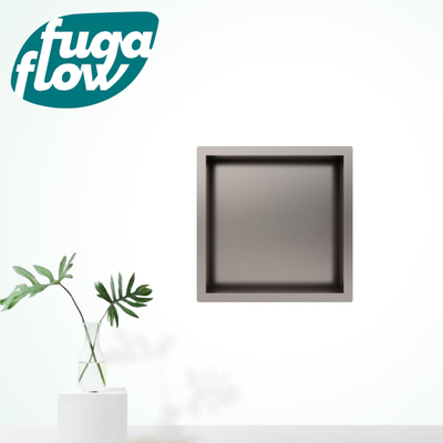 FugaFlow Eccelente Vetro Niche encastrable - 30x30x7cm - Inox brossé