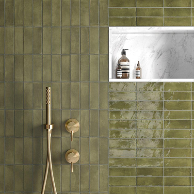 SAMPLE Terravito Ardeno Koko voor wand- en vloertegel - 150x50cm - 8mm - Groen