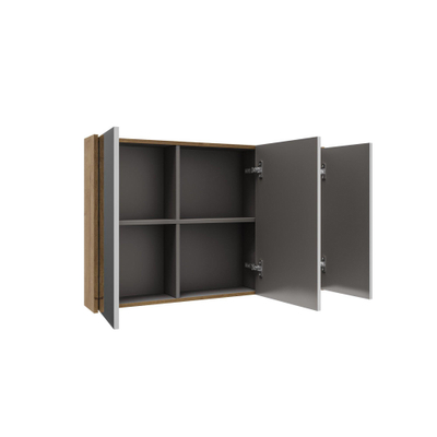 Saniclass Holz Frame Spiegelkast - 100x63x16cm - inclusief zijpanelen - Eiken natural